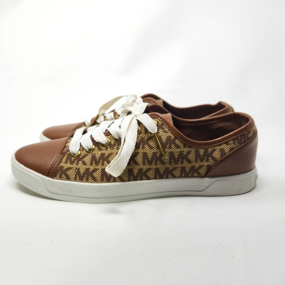 Michael Kors MK city sneakers logo jacquard size 6.5 - Picture 4 of 7